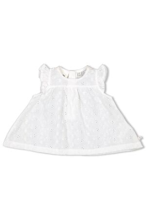 Feetje Top met short broderie - Summer Woven Wit