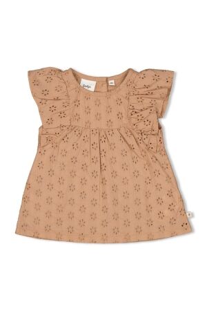 Feetje Jurk met slip broderie - Summer Woven Bruin