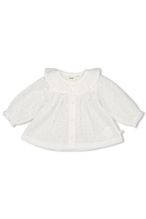 Feetje Jurk met slip broderie - Summer Woven Wit