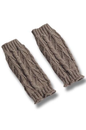 Two You Label Knitted Beenwarmers Taupe
