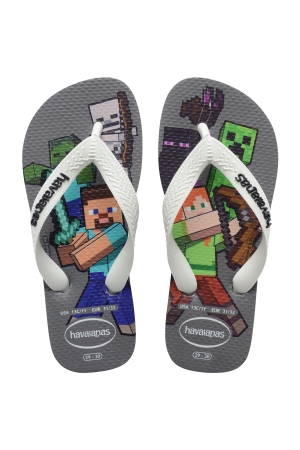 Havaianas Kids Minecraft Steel Grey/White