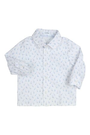 Gymp Sale Overhemd W-LB White - Light Blue