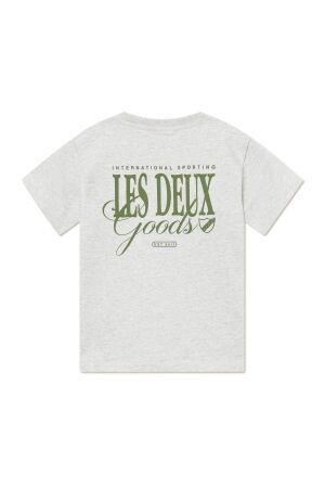 Les Deux Kids Goods T-Shirt Snow Melange/Chive Green