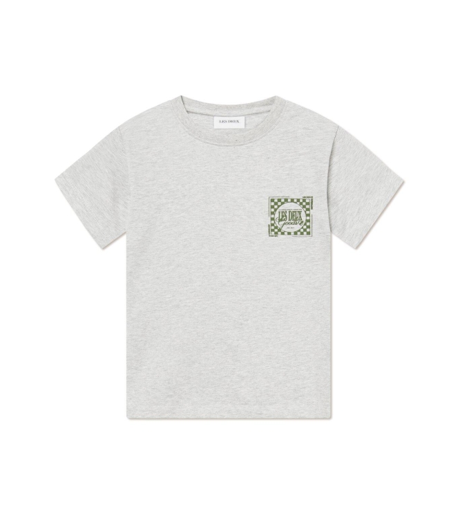 Les Deux Kids shirts Snow Melange/Chive Green LDK101111