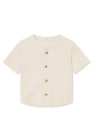 Les Deux Kids Barry Baseball Overhemd Ivory