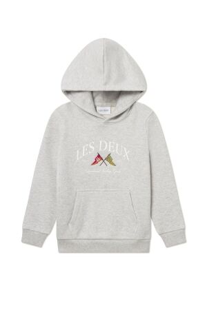 Les Deux Kids Ivy league Hoodie Snow Melange