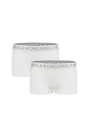Chicamala Girls 2-pack Boxershort Solid  white-white