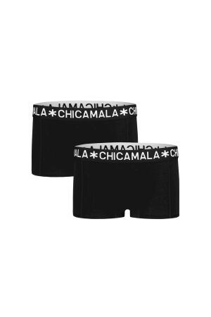 Chicamala Girls 2-pack Boxershort Solid  Black-Black