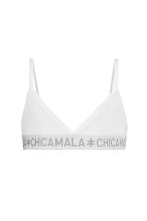 Chicamala Girls Triangle Top Solid  white-white
