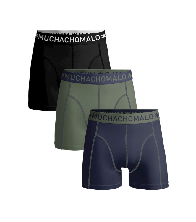 Muchachomalo ondergoed Zwart/groen/blauw 1010JSOLID186
