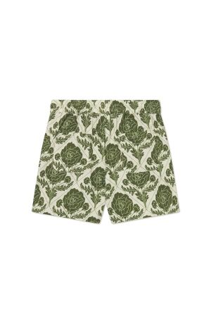 Les Deux Kids Lesley Flower Korte broek Vintage Green/Ivory
