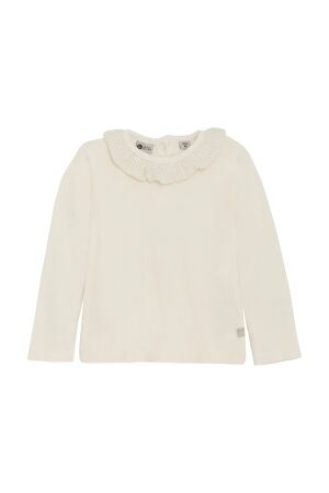 Daily7 T-shirt Longsleeve Ruffle 1700 Off White