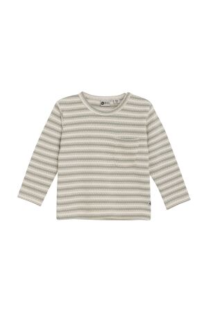 Daily7 T-shirt Longsleeve Stripe 1700 Off White