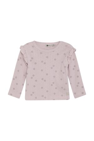 Daily7 T-shirt Longsleeve Flower 5180 Burnished Lilac