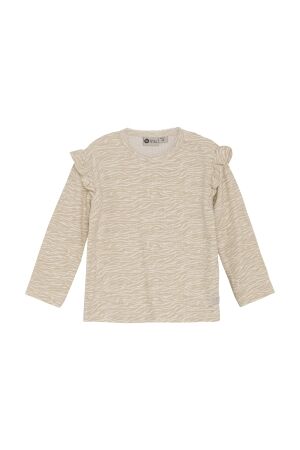 Daily7 T-shirt Longsleeve Animal 2227 Latte Sand