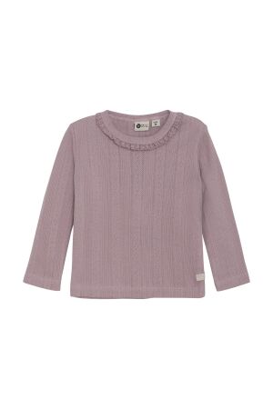 Daily7 T-shirt Longsleeve pointelle 4857 Mauve
