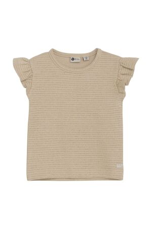 Daily7 T-shirt Glitter Striped 2227 Latte Sand