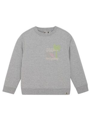Daily7 Sweater Textprint 1220 Medium Grey Melange