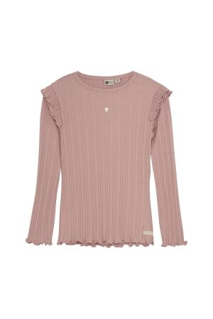 Daily7 T-shirt LS Fancy Rib 5750 Ash Rose
