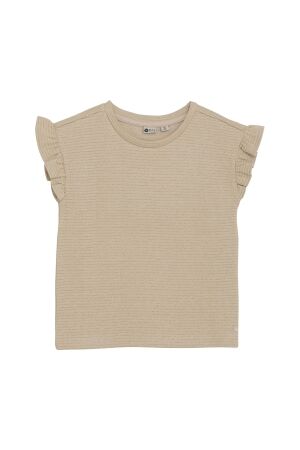 Daily7 T-shirt Glitter Stripe 2227 Latte Sand