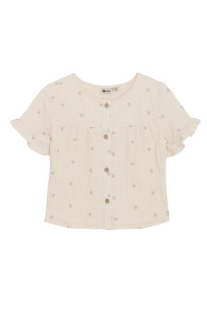 Daily7 Ruffle Blouse Allover print 2020 Sandshell