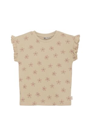 Daily7 T-shirt Small Flower 2227 Latte Sand