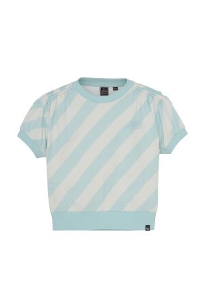 Indian Blue Jeans Sweater Diagonal Stripe 7016 Blue Glow